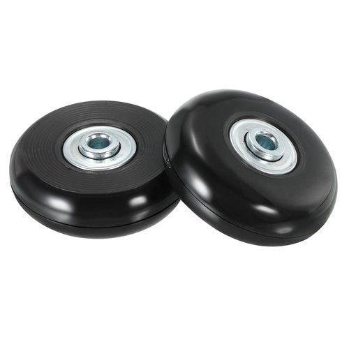 PATIKIL 54x18mm Luggage Suitcase Replacement Wheels, Set of 2 PU Swivel Caster Wheels Repair Kit with Screws and Washers for Trolley Box