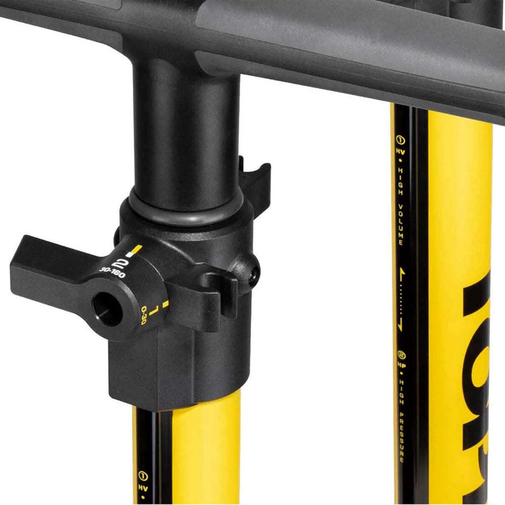 Topeak JoeBlow Sport 2Stage Bike Pump - Dual-Stage High Volume & Pressure, TwinHead DX5, 160 PSI