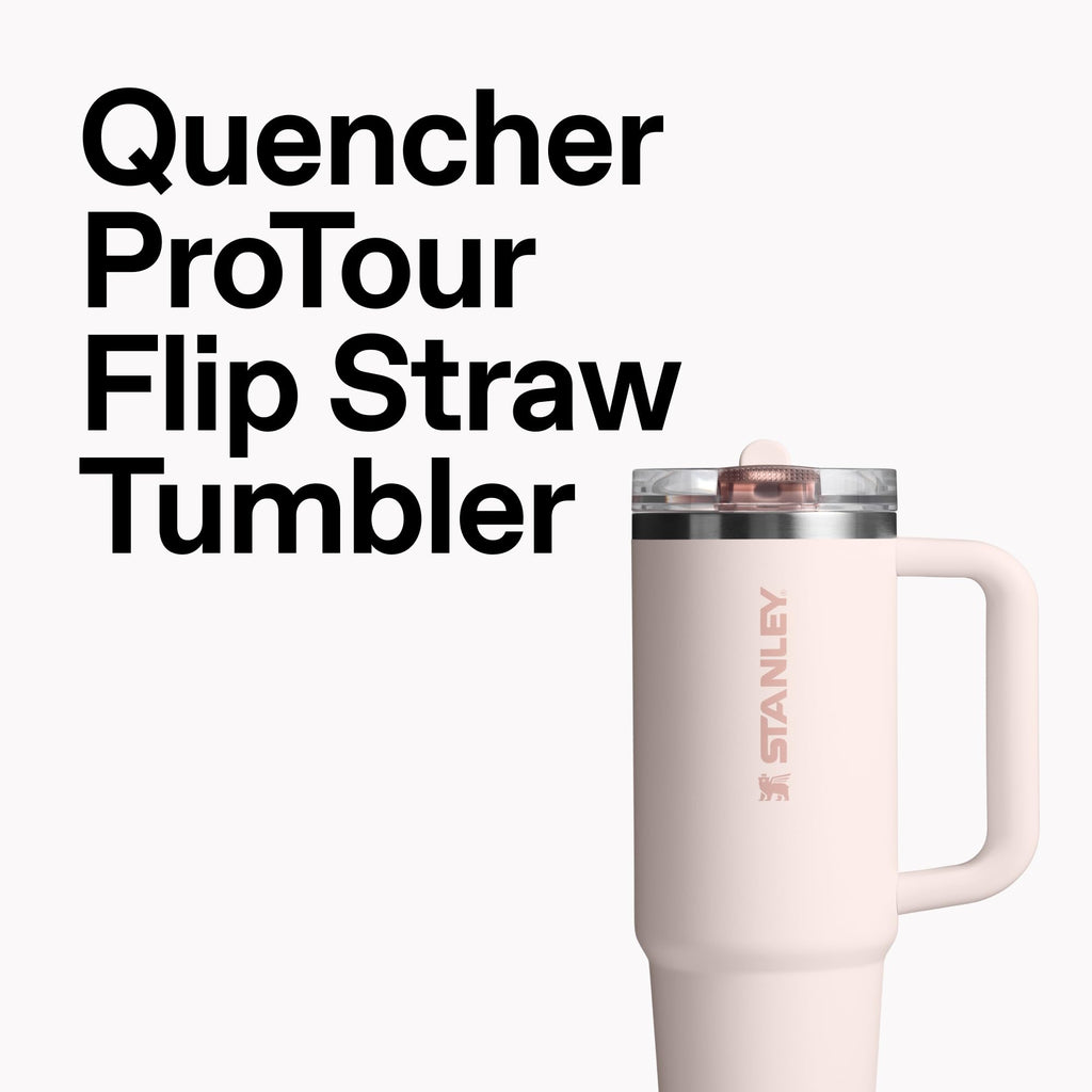 STANLEY Quencher ProTour Flip Straw Tumbler with Leakproof Lid 30 oz | Built-in Straw and Handle | Cup Holder Compatible for Travel | insulated Stainless Steel Cup | BPA-Free | Violet Blossom