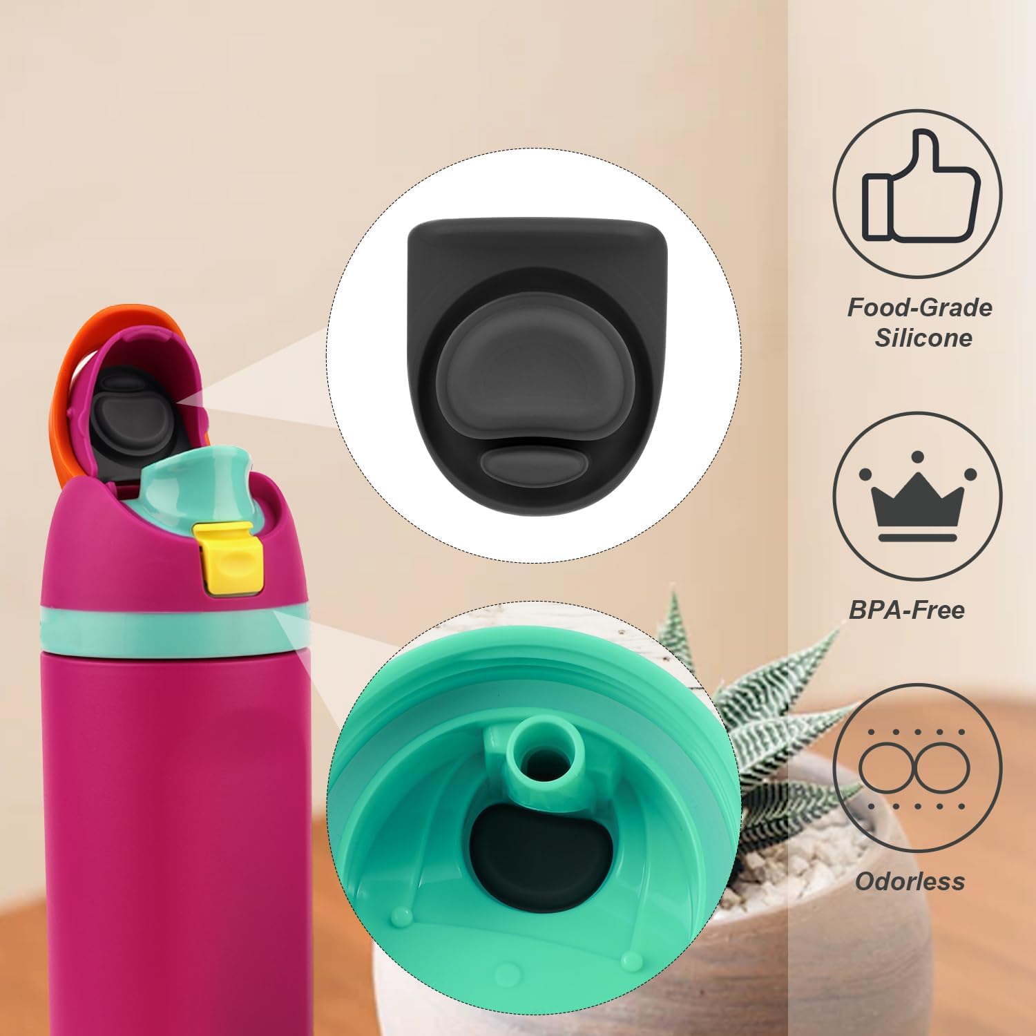 Owala | Water Bottle Seal Circles & Replacement Stoppers - BPA-Free Silicone Gaskets for 19oz-40oz Bottles