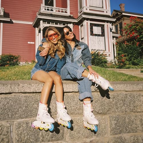 Adult Inline Skates with Rainbow Variations, 8 Women / 7 Men - Durable & Comfortable Sport