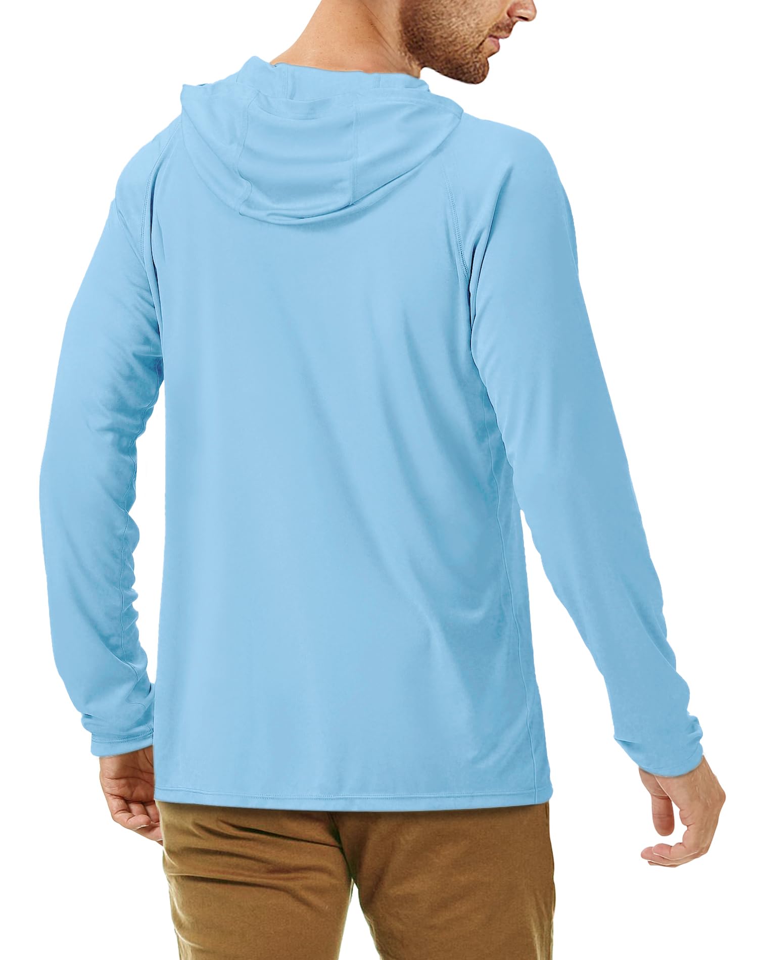 Roadbox UPF 50+ Fishing Shirts for Men Long Sleeve Sun Protection Lightweight Outdoor UV Hiking Shirts