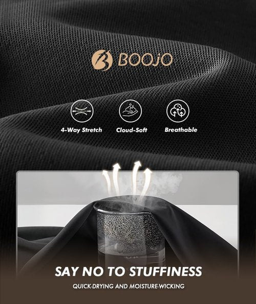 BOOJO Workout Shirts for Men - Quick Dry Moisture-Wicking Short Sleeve Tees | 7-Pack Athletic Gear