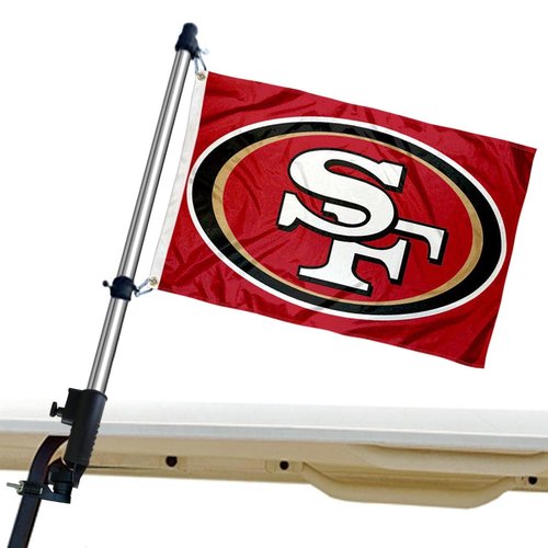 WinCraft San Francisco 49ers Golf Cart Flag Pole and Holder Mounting Bracket