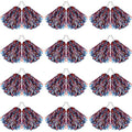 24 Pcs Cheerleading Pom Poms - 12.6 Inch Metallic Fan Pompoms for Sports & Dance