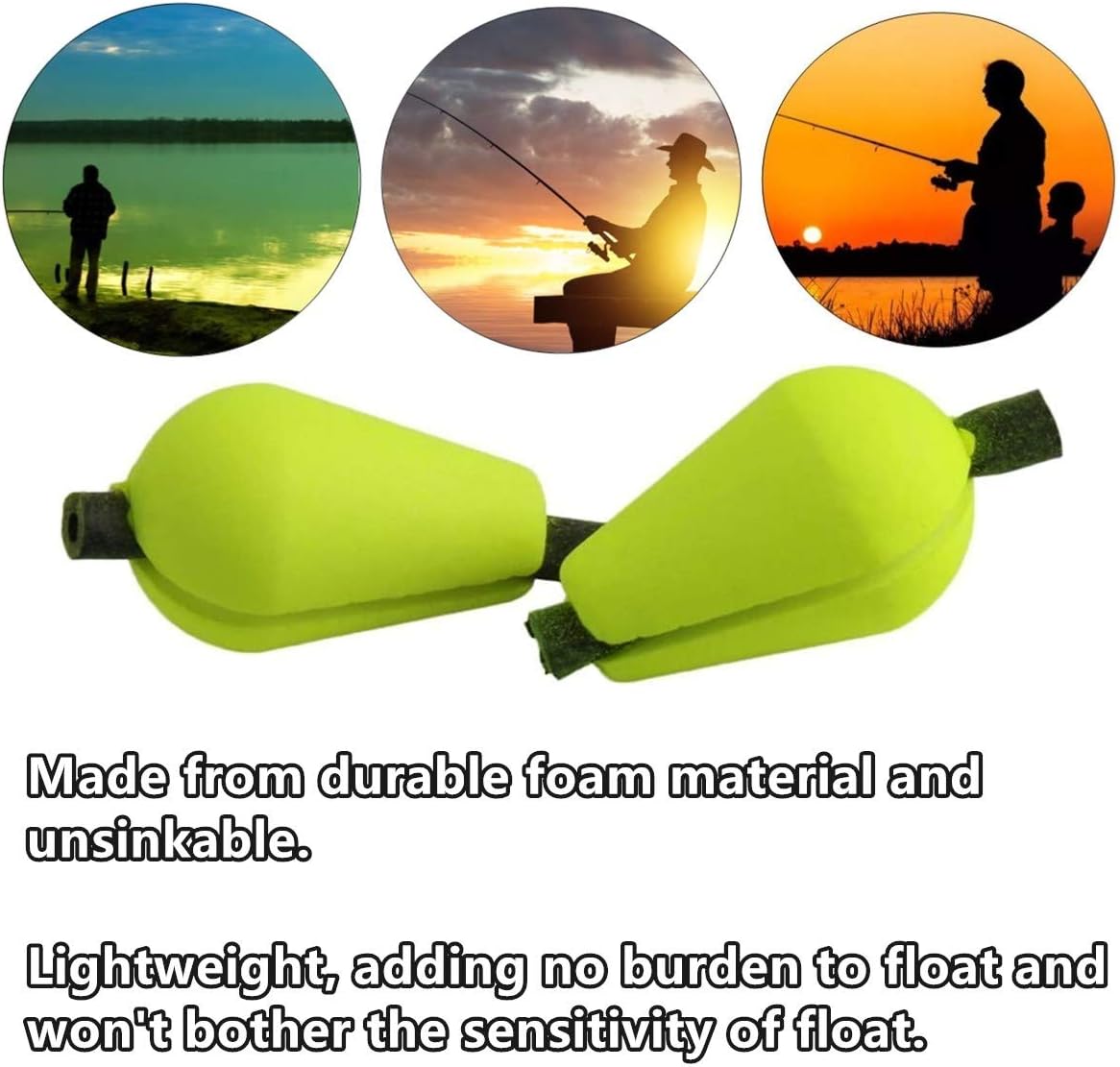 Skiennix Foam Teardrop Strike Indicators - 15 Pack Fishing Bobbers for Fly Fishing Accessories