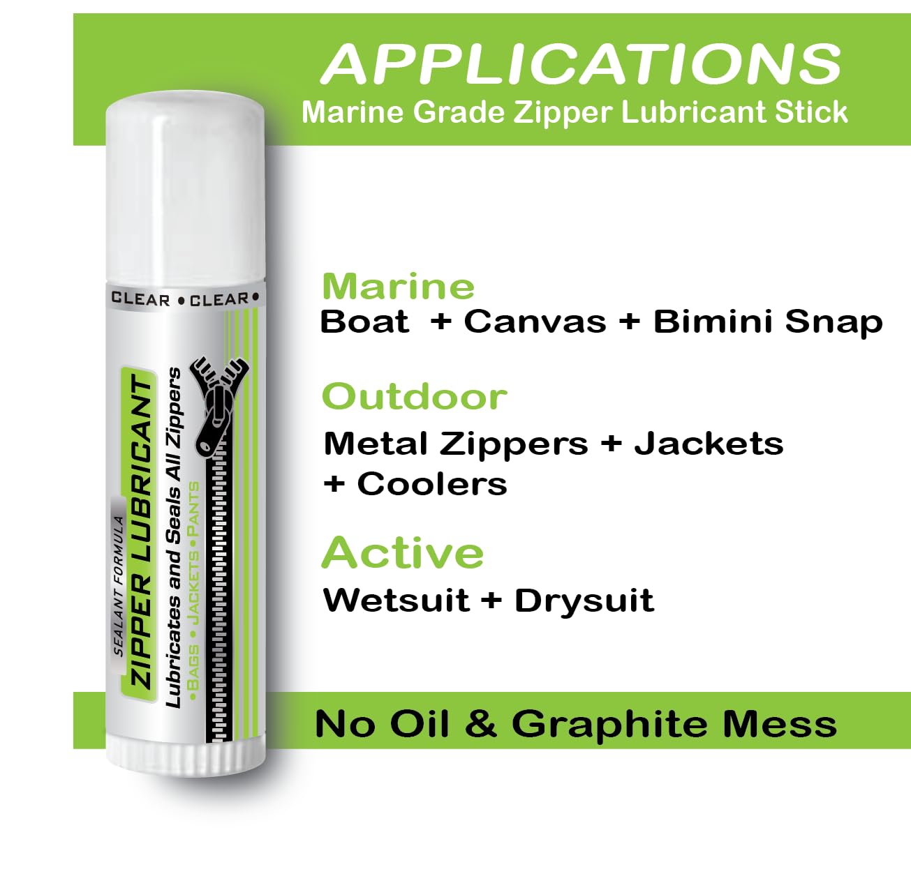 Zipper Lubricant by [Brand Name] - 100% Organic, Water-Resistant & Odorless for Smooth Zippers | Ideal for Jackets, Bags, Pants & More
