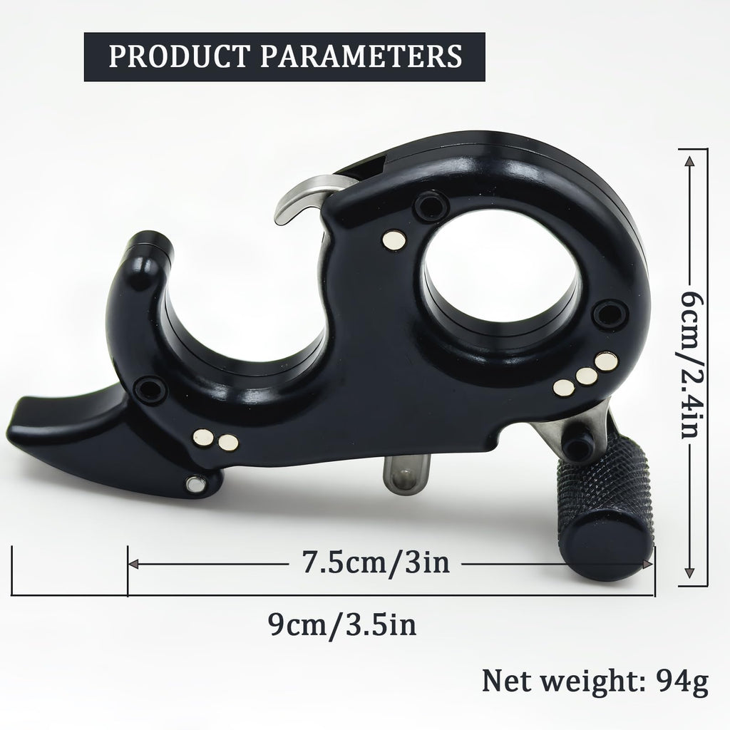 sntxmy Bow Release for Compound Bow, Archery Release Aids, Compound Bow Trigger Release, Button Thumb Release. (2 or 3 Finger Bow Release, Black)