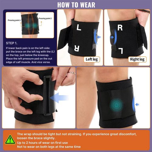 BFHB Active Plus Sciatica Pain Relief Brace For Sciatic Nerve Pain, Lower Back, & Hip, Black Brace for Sciatica As Seen On Tv - Unisex