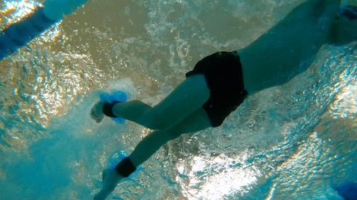 Aqualogix High Resistance Hybrid Aquatic Exercise Fin Set - Blue | Aquatic Cuffs | Quick Start Guide | Leg Water Weights | Strength & Swim Training | Exercise Equipment for Pools | Pair (HRPCFIN)