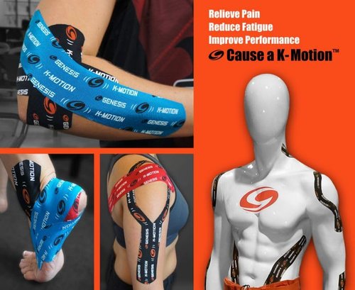 Genesis K-Motion Tape with Copper Infuzion- Pink Pre-Cut Pack