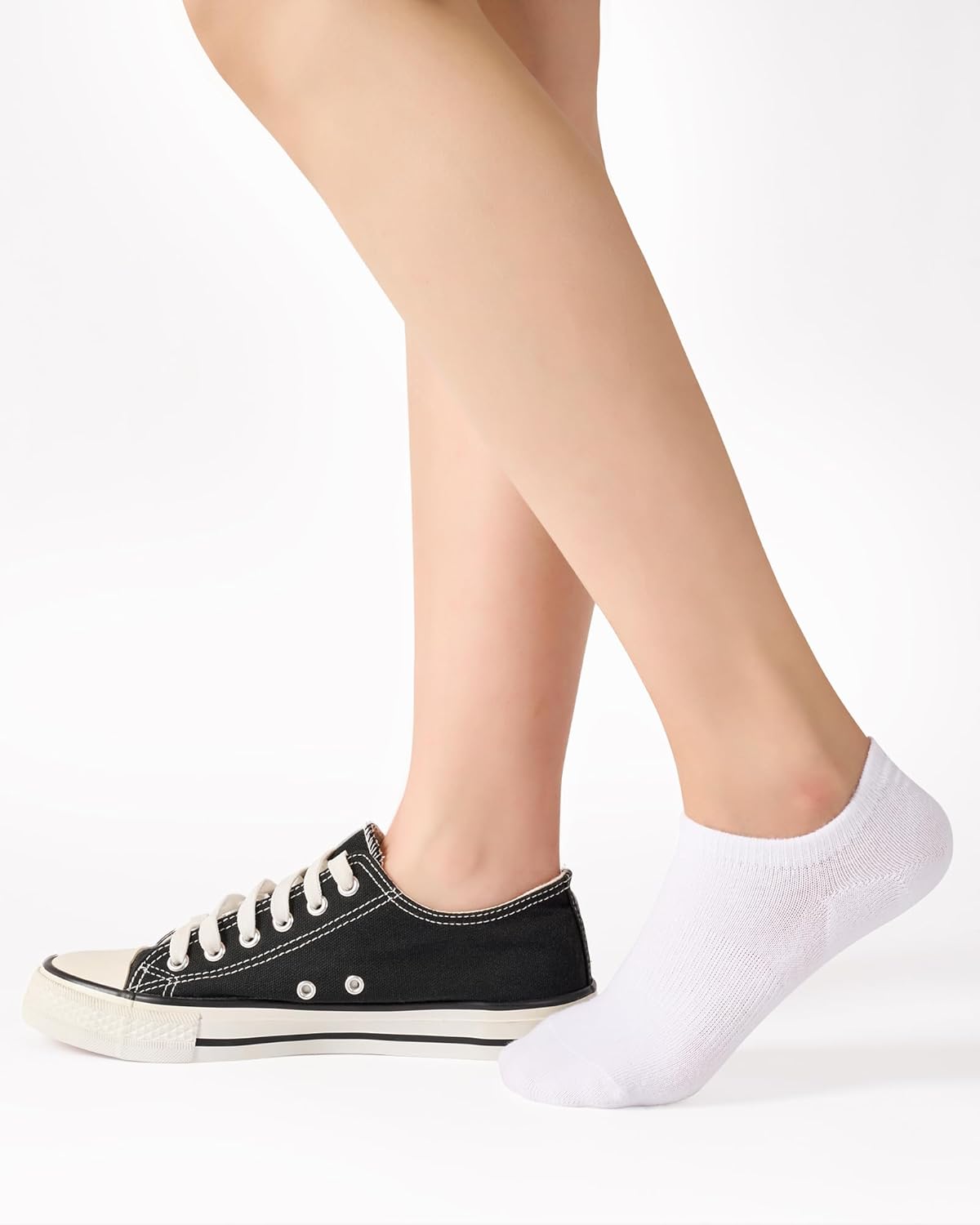 Skiennix No Show Socks - Non-Slip Invisible Liners for Flats | Breathable Cotton, 6 Pairs Gift Box