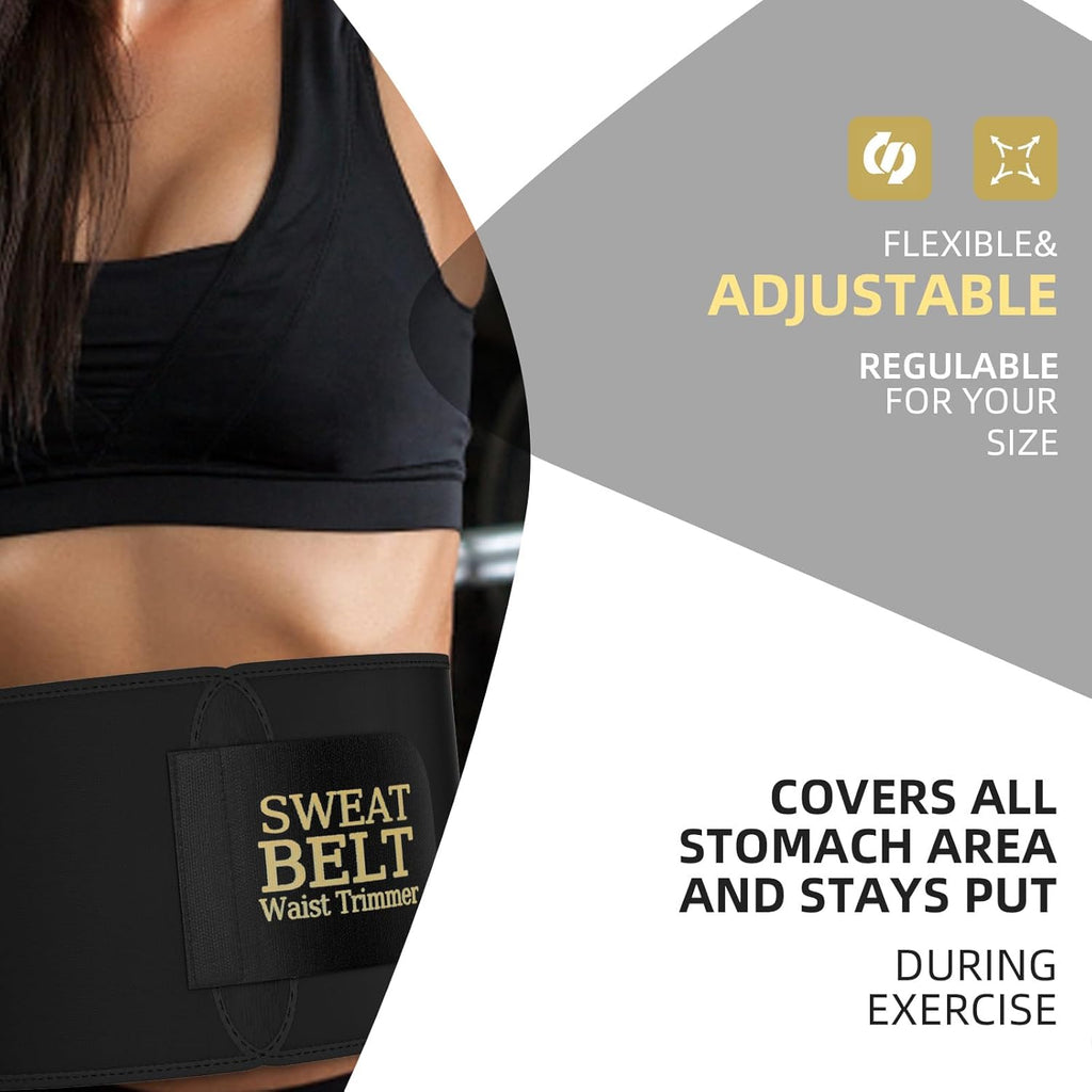 ZPP Waist Trainer - Neoprene Sweat Band Trimmer Belt for Slimming Stomach | Unisex Workout Accessory