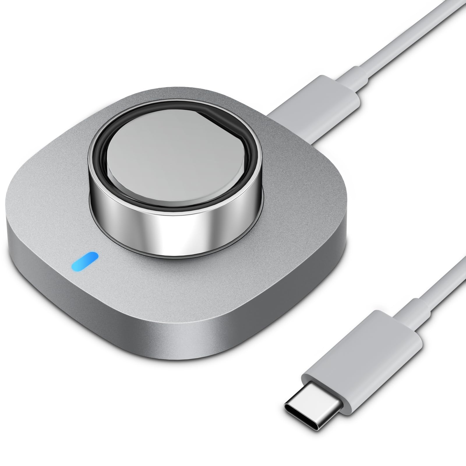 Vigamen Charger Compatible with Ultrahuman Ring-Size 7,Fast Safe Charging Dock with USB-C Cable,Portable Design for Ultrahuman Ring Air,Silver Gray