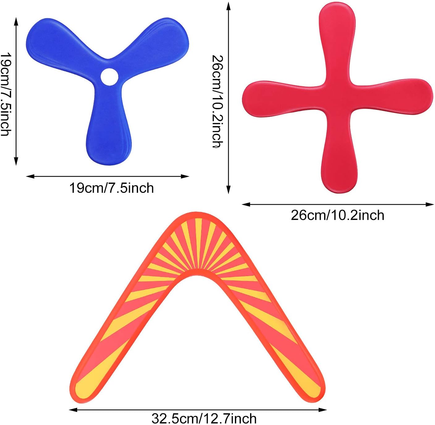 Tatuo Boomerang Set - 3 Wood & Soft Boomerangs for Athletes | Ideal Sports Game Toy for Ages 12+