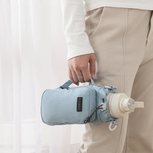 SEPWIK Water Bottle Carrier Bag with Phone Pocket 40oz Water Bottle Holder Pouch with Adjustable Strap for Walking Hiking Camping Gym Scandihome Series