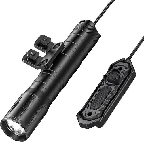 EZshoot 1800 Lumens Rifle Light with Pressure Switch, Ar Flashlight for Rifle Compatible with M-Rail, Rifle Flashlight with Strobe Mode for Home Defense, Hunting