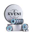 KVENI Ceramic Skateboard Bearings, Premium 608rs Ball Bearing - Pro Longboard Bearings for Quad Skate, Inline Roller Blades, Scooters, Spinners,ABEC, 8 Pack (Blue_1)