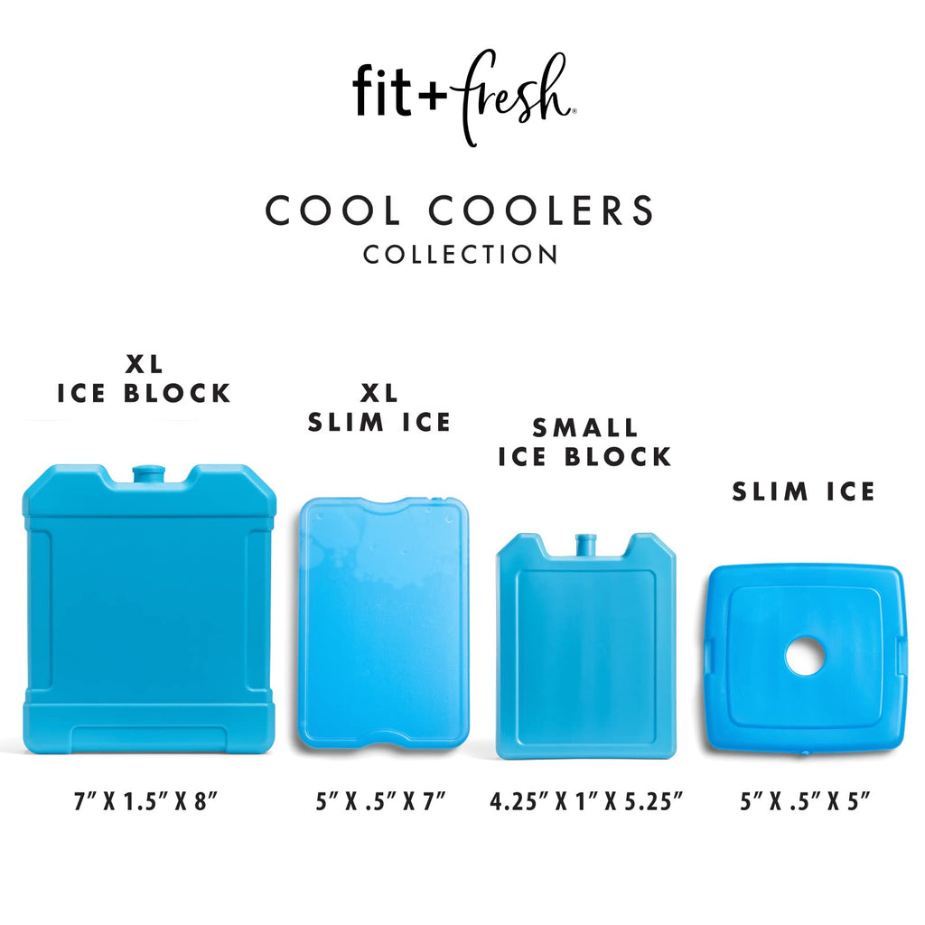 Cool Coolers by Fit + Fresh, XL Cooler Ice Block, Large and Powerful Ice Pack, Perfect for Insulated Cooler, Beach Bag, Backpack Cooler & Travel, 1PK, Blue