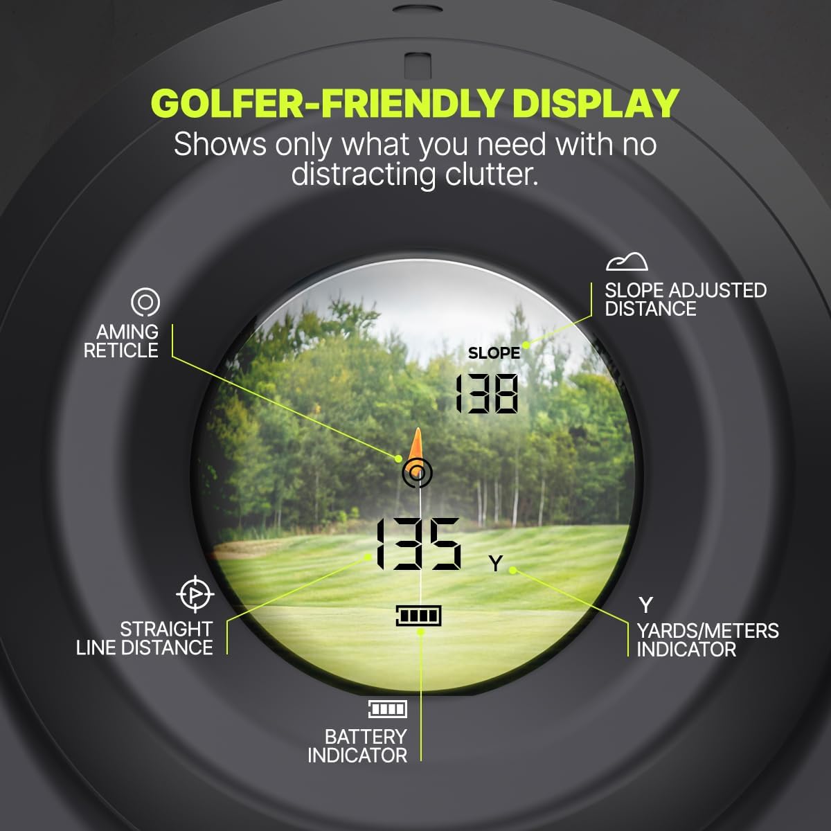 Precision Pro Golf Rangefinder - Premium Waterproof Laser with Slope Switch & 900+ Yard Range | 6X Magnification