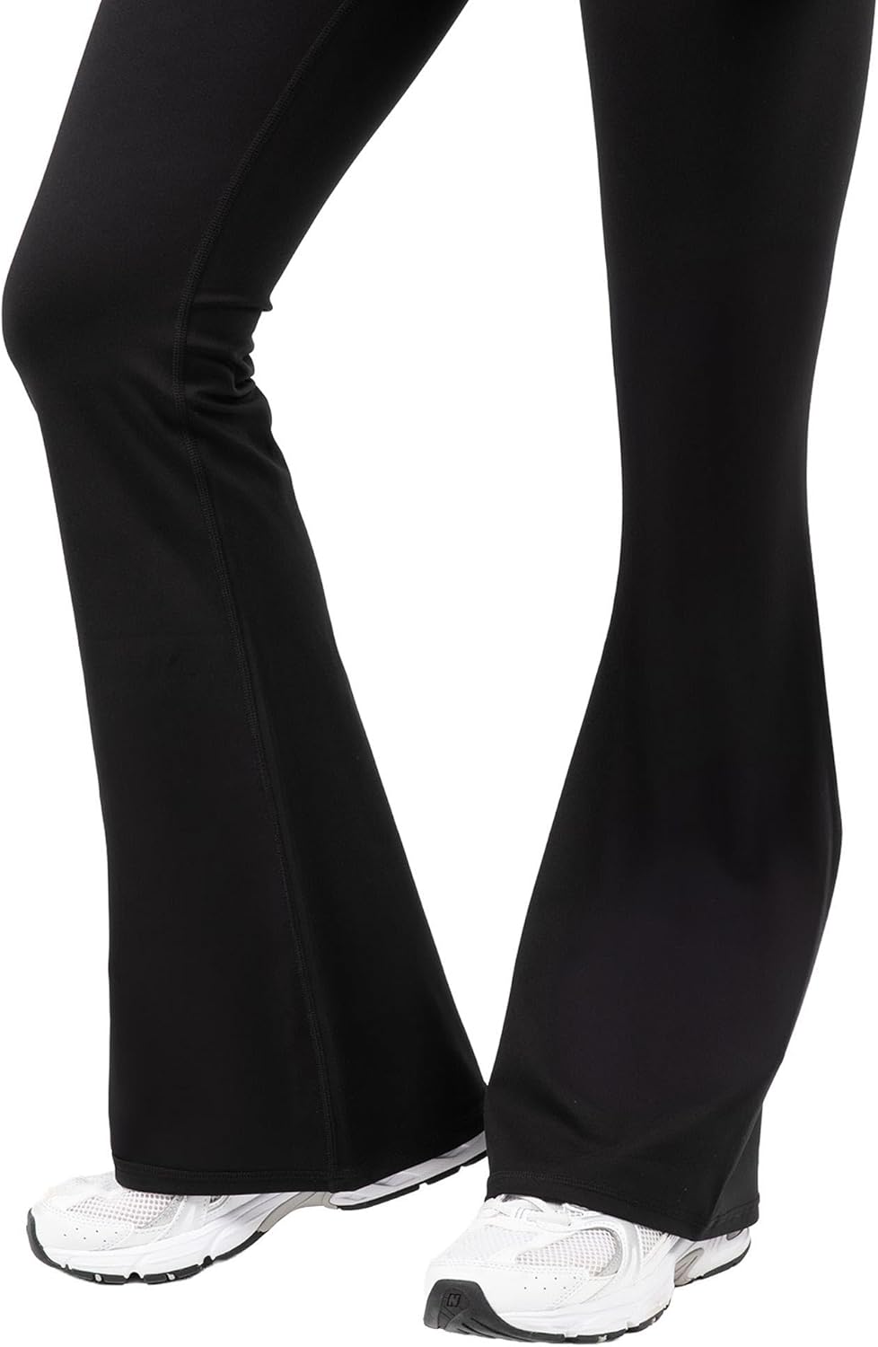 YITTY Active High Waist Crossover Flare Leggings - Buttery Soft Yoga Pants with V-Shape Waistband