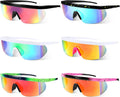 Sherr Polarized Sports Sunglasses - UV400 Protection & Adjustable Nose Pad | 6 Pairs for Men & Women