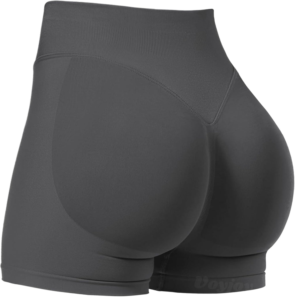 VOYJOY Women's Workout Shorts - Scrunch Butt Lifting Seamless Biker Shorts in Multiple Sizes