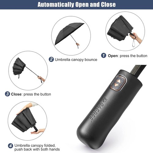 G4Free Large Golf Umbrella - Windproof Double Canopy | Compact 42/46/54/62 Inch Travel Design