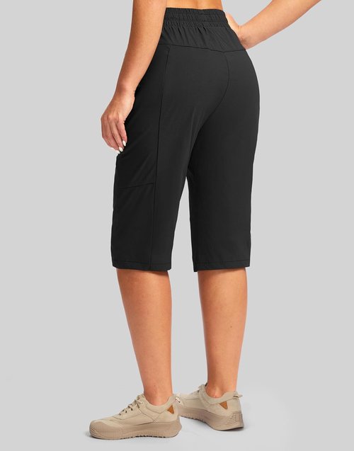 G Gradual Women's Cargo Capris - 15'' Quick Dry Hiking Shorts with Pockets for Comfort and Style