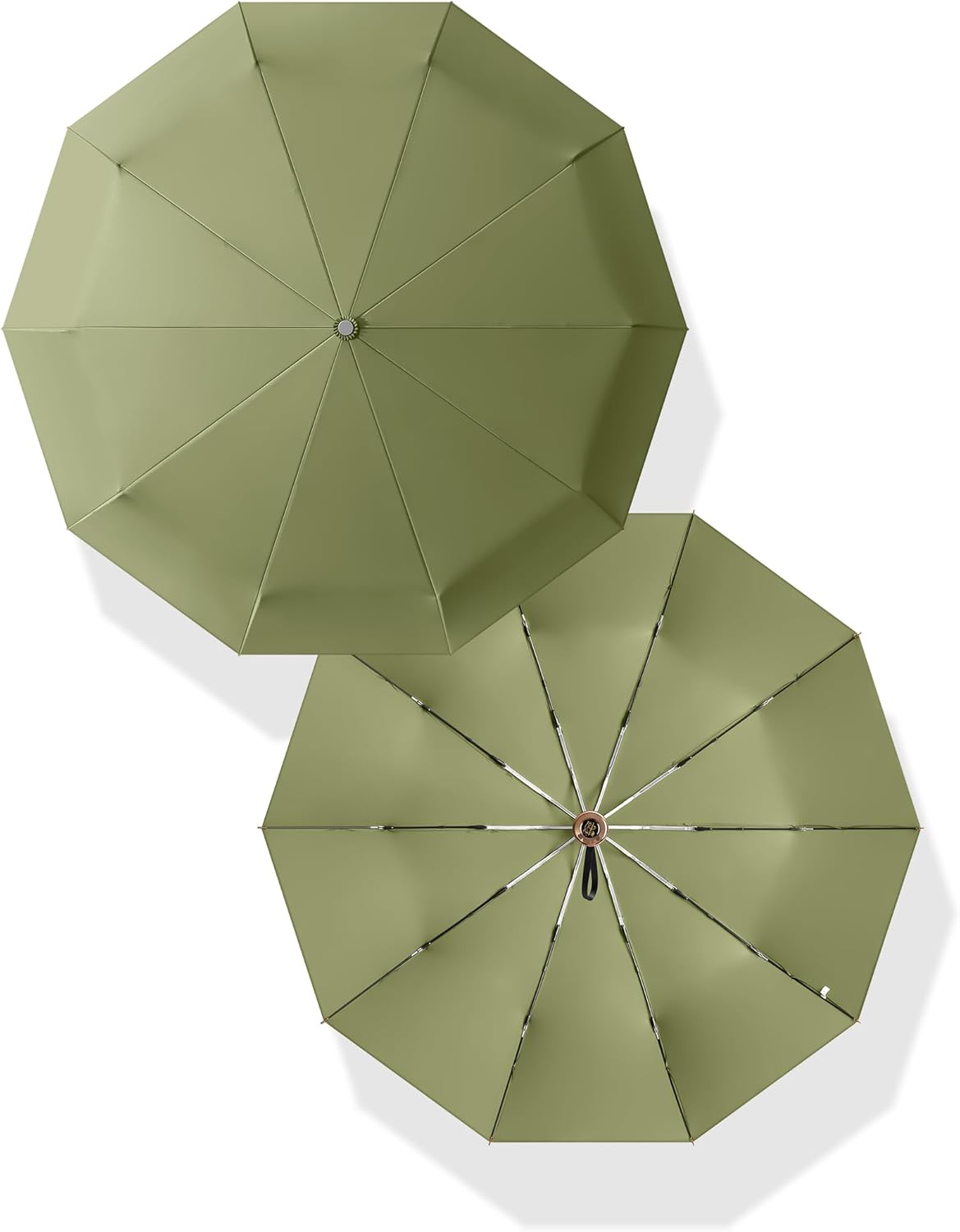 Rain Cats Large Umbrella - 45-Inch Windproof Travel Umbrella with 10 Fiberglass Ribs | Compact & Automatic