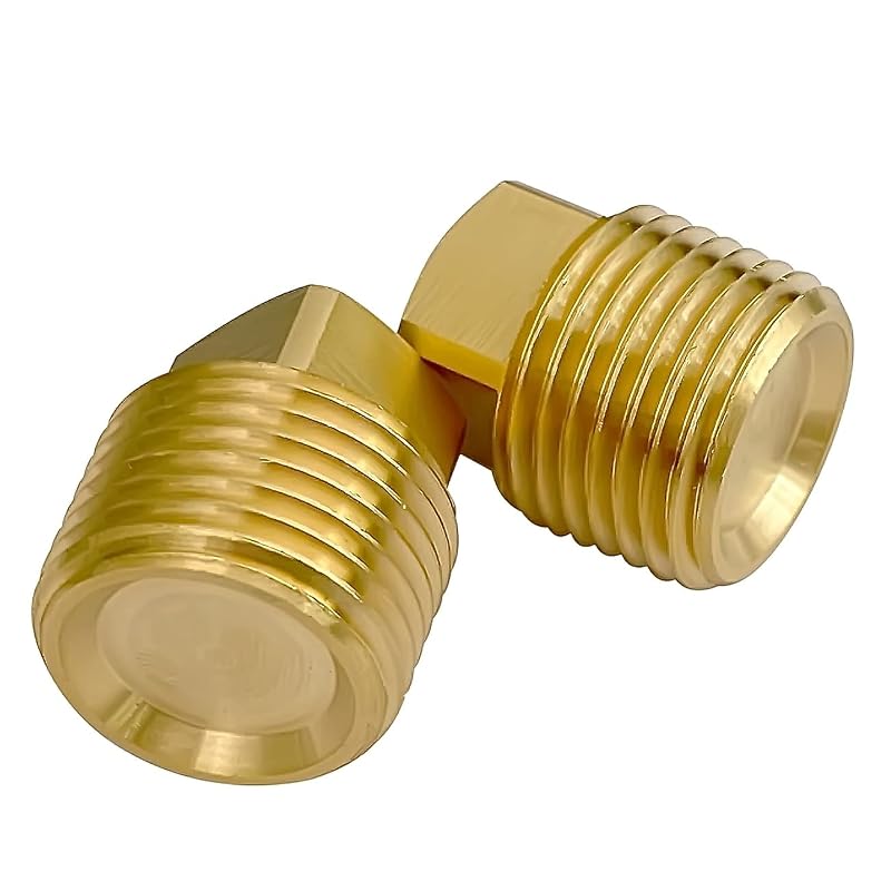 Solid Brass 1/2" NPT Drain Plugs - 2 Pack Garboard Hull Plugs
