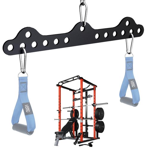 veimia LAT Pulldown Attachments, Double to Single D Handle Adaptor Plate for Neutral Grip LAT Pull Down Bar, Exercise Machine Attachments for Cable Crossover Machine for Squat Rack Home Gym