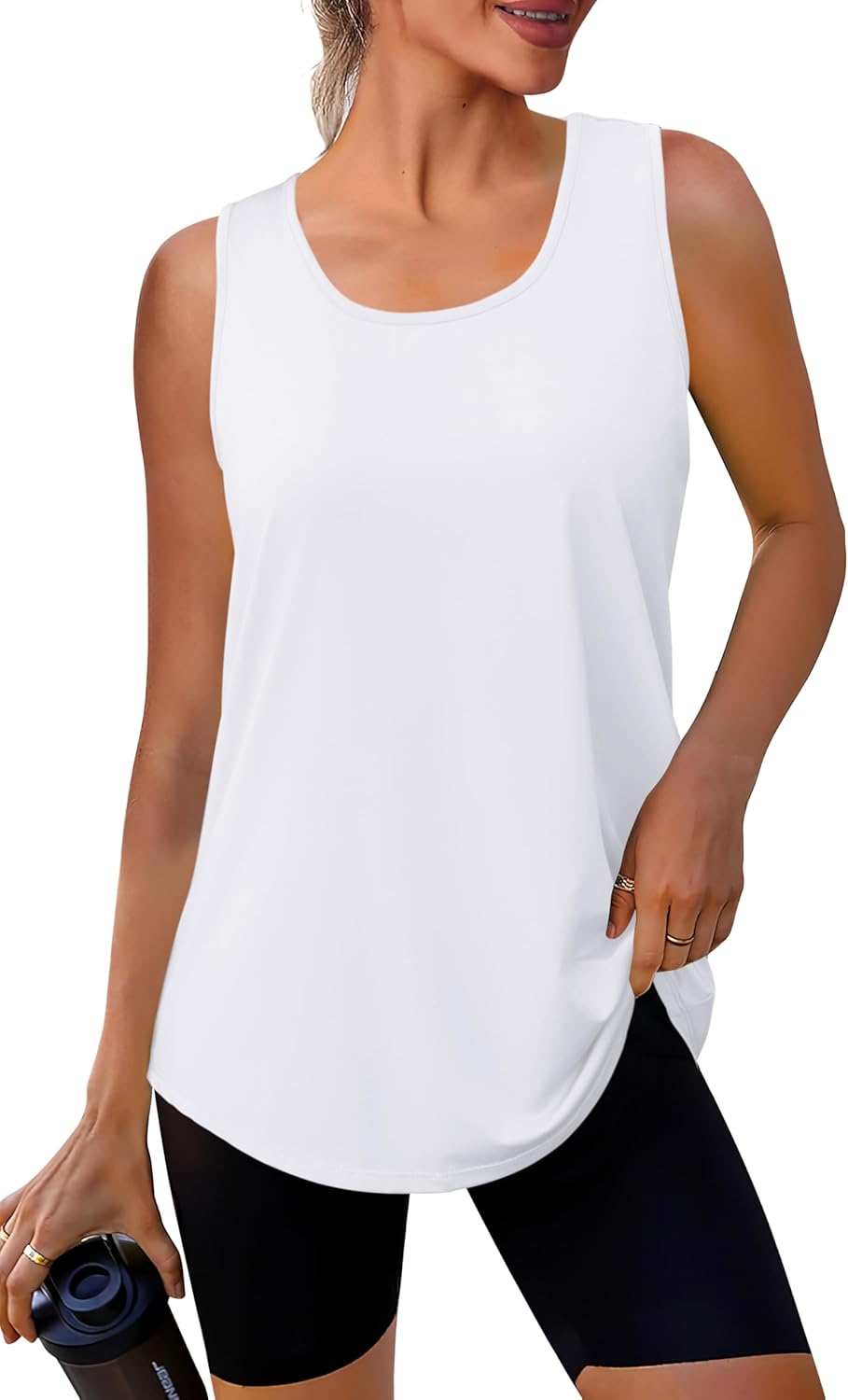WIHOLL Women's Athletic Tank Tops - Lightweight Sleeveless Workout Shirts for Summer | Beach & Gym