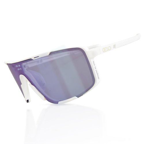OCTO Zonda Photochromic Cycling Glasses - Lightweight Sports Sunglasses for Men & Women, UV400 Protection for Cycling, Running, Golf, and Outdoor Activities (White Purple)