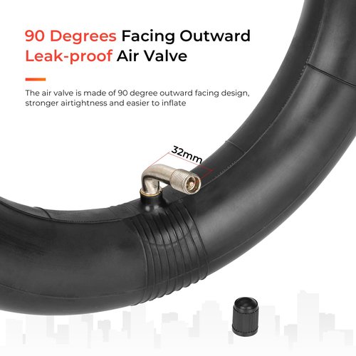 LUCK4U 80/65-6 10x2.5 Inner Tube Replacement with 90 Degree for Kugoo M4 pro Speedual Zero 10X 255x80 Tires Scooter Thickened 2PCS