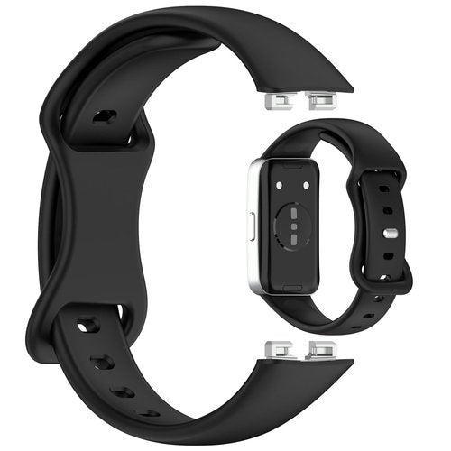MOTONG Compatible with Huawei Band 10 Replacement Strap - Repalcement Silicone Wrist Watch Strap Compatible with Huawei Band 10/9/8(Black)