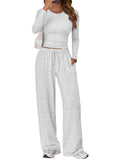 Trendy Queen Womens Two 2 Piece Matching Lounge Sets 2026 Early Fall Fashion Must Haves Y2K Workout Gym Clothes Comfy Airport Travel Vacation Luxury Outfits Sweatsuit Winter Clothing