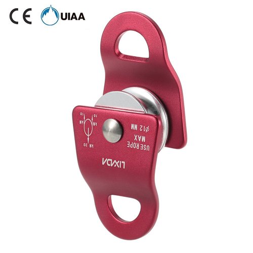 Lixada 20kN Bearing Mobile Micro Pulley Max Rope 1/2in for Rigging Arborist Climbing