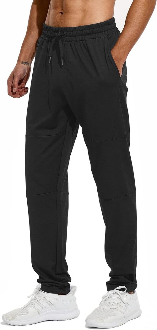 HODOSPORTS Extra Tall Men's Sweatpants - Zipper Pocket Joggers for Workout | Available in 32"-40" Inseam