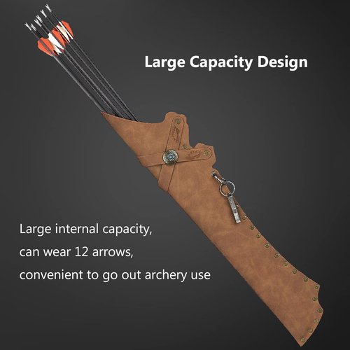 Arrow Quiver | Adjustable PU Leather Hip Holder for Arrows - Stylish & Functional Design