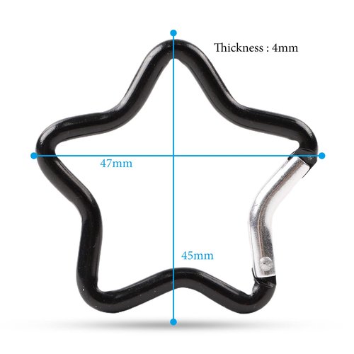 OMUKY Multicolor Carabiners Hook Clips Camping Accessories Buckle for Outdoor Hiking Traveling (Stars-10pcs)
