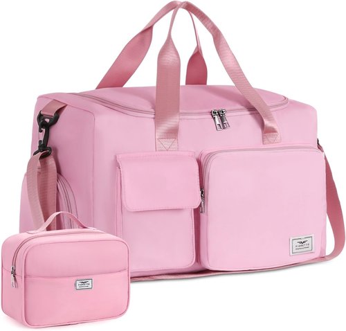 FIORETTO Women's Gym Duffle Bag - 30L Capacity with Shoe Compartment | Perfect for Travel & Sports