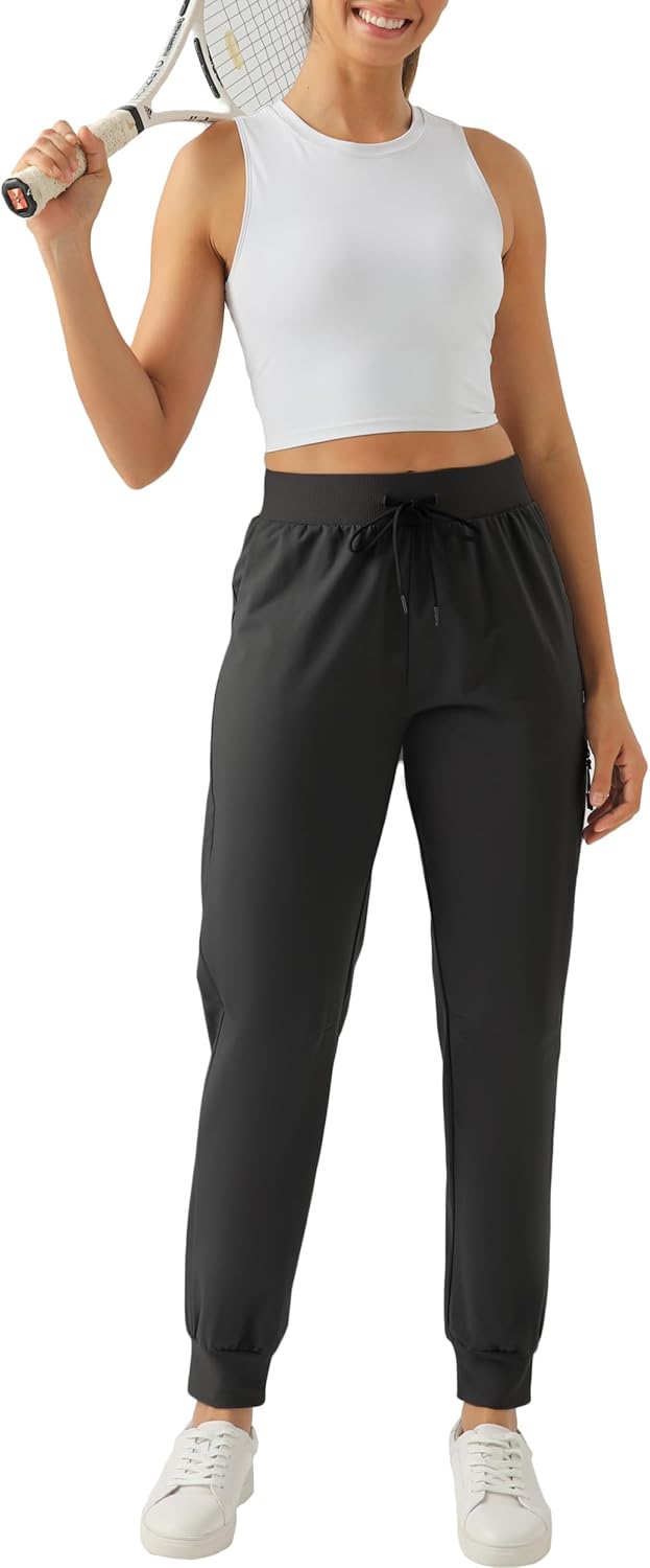 Skiennix Women's Lightweight Hiking Joggers - Quick-Dry Casual Pants with Pockets for Outdoor Adventures