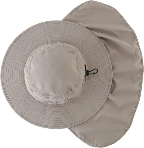 Home Prefer UPF50 Men's Sun Hat - Quick Dry UV Protection with Neck Flap | Wide Brim Fishing Cap