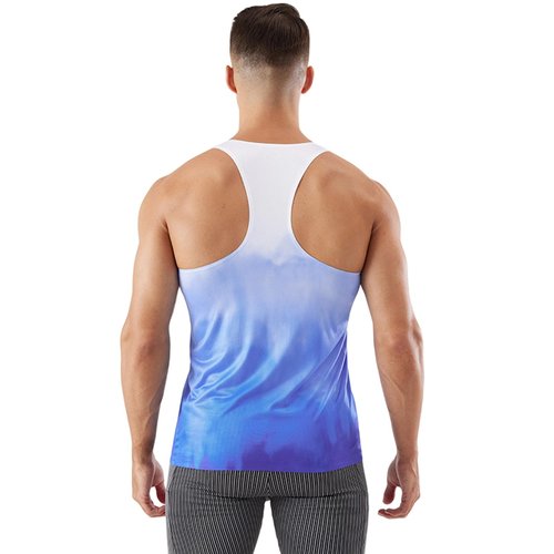Yuecarcar Men's Quick Dry Sport Tank Top for Bodybuilding Gym Athletic Jogging Running,Fitness Training Workout Sleeveless Shirts (XX-Large, Blue)