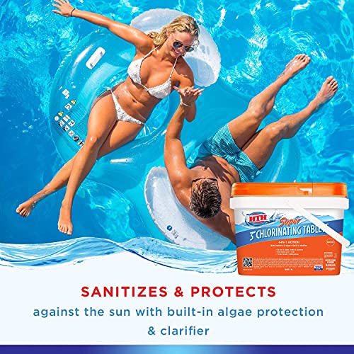 HTH Super 3-Inch Pool Chlorinating Tablets - 8 lbs for Vinyl & Saltwater Pools