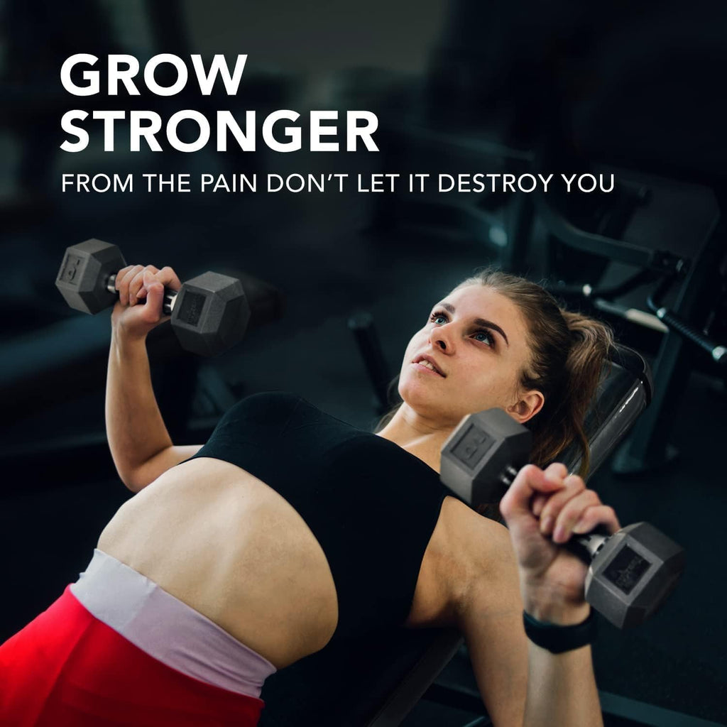 Yes4All Hex Dumbbells - Chrome/Rubber Grip Hand Weights with Anti-Slip Design | 10-30 LBS Pair
