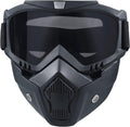 Paintball Mask - Anti-Fog Motorcycle Helmet Goggles with Removable Face Mask | Adjustable Motocross Eyewear