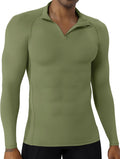 SPVISE Quarter Zip Workout Pullover - Men's Dry Fit Long Sleeve Compression Tee | Sport Baselayer