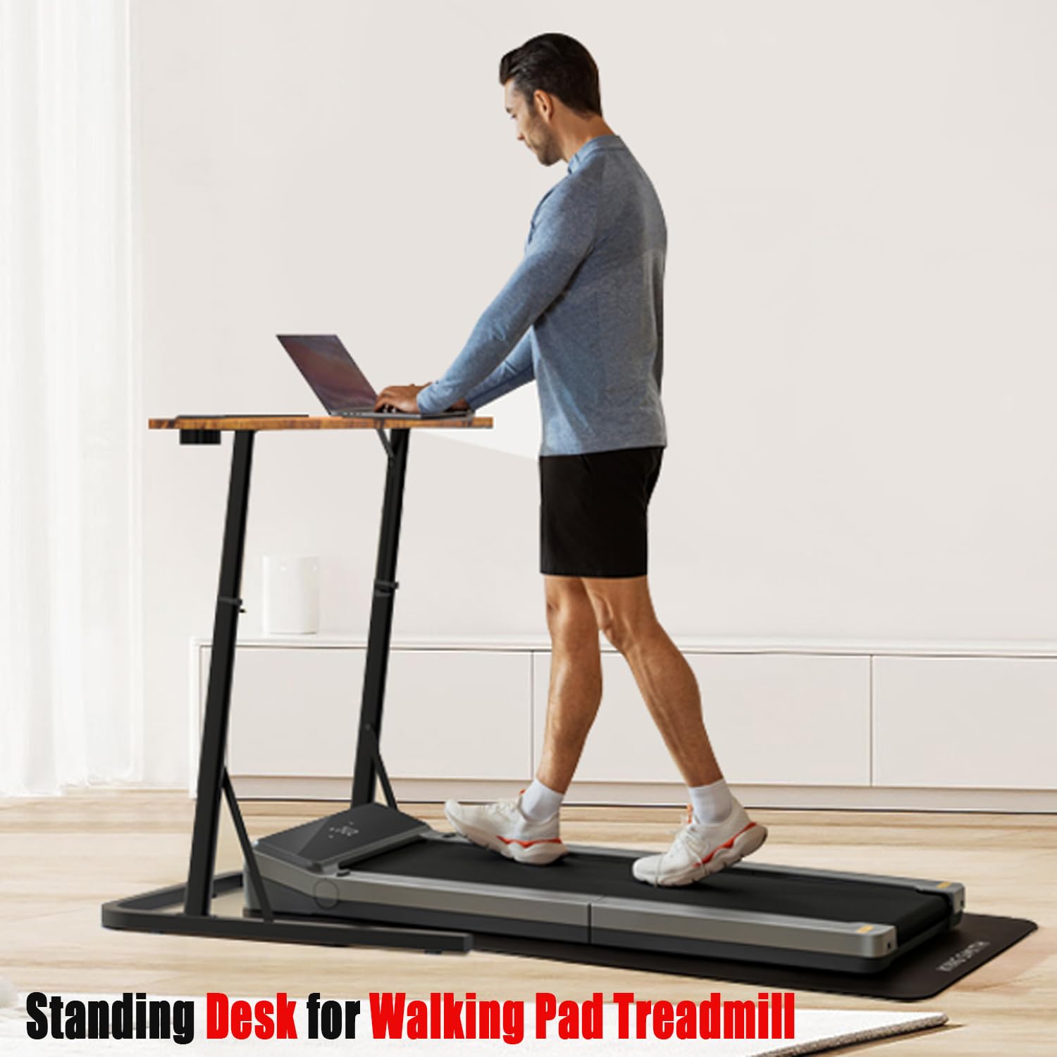 VTORY Adjustable Standing Desk for Walking Pad Treadmill, Desk for Bike/Cycling, Stand Table for Treadmill Walking Pad, Bike/Walking Pad/Treadmill Trainer Desk Stand, Attachment, Bar for Walking Pad